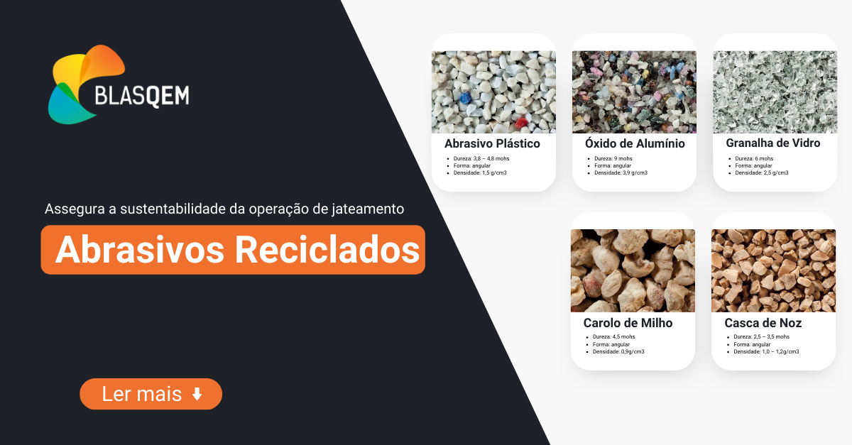 A reciclagem de abrasivos  assegura a sustentabilidade da operação de Jateamento